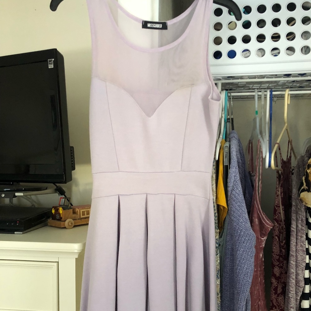 Sheer Top Skater Dress